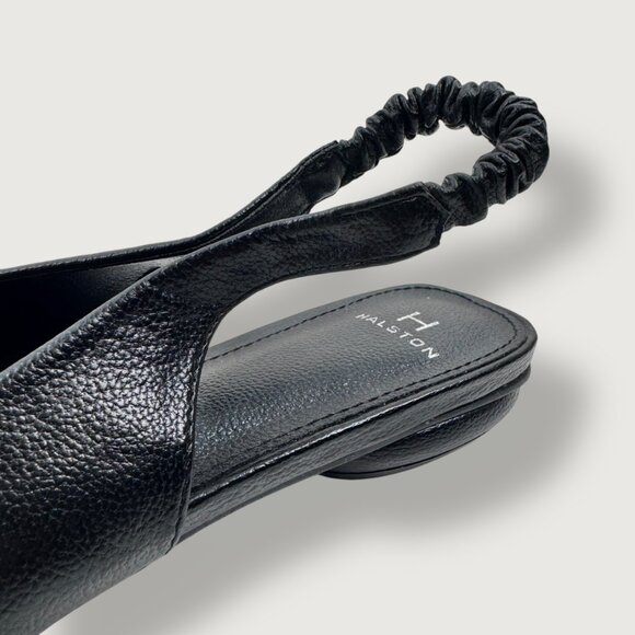 H By Halston | 10 | Pointed Toe Slingback Flats | Black | Classic | Minimalist - Picture 9 of 16